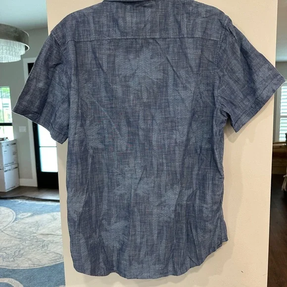 EUC Jachs New York Men's Blue Casual Button Down Shirt with tropical print - Picture 3 of 7